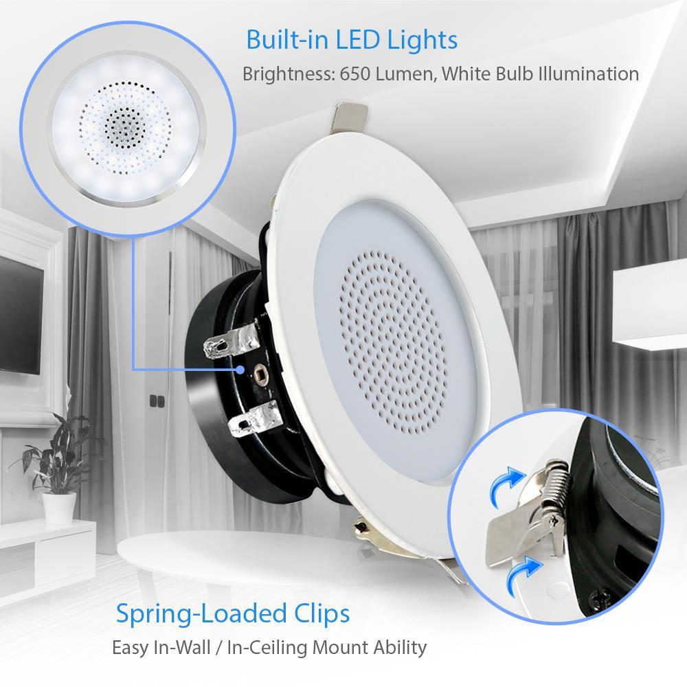 Pyle Pdic4cbtl3b 3 Bluetooth Ceiling Wall Speaker Kit 4