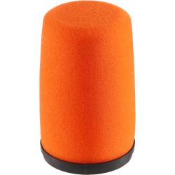 Auray High-Density Foam Replacement Windscreen for Shure SM7 Microphones – Orange, Reduces Plosives and Breath Noise with Snap-On Design – Perfect for Studio Recording, Broadcasting, and Podcasting