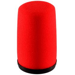 Auray High-Density Foam Replacement Windscreen for Shure SM7 Microphones – Red, Reduces Plosives and Breath Noise with Snap-On Design – Perfect for Studio Recording, Broadcasting, and Podcasting