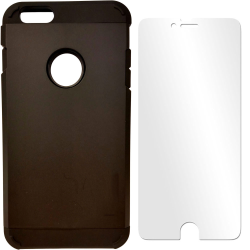 Dual Hard Hybrid Case for iPhone 6 Plus (55") - Black