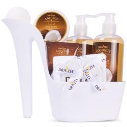 Luxury Heel Shoe Spa Gift Set for Women - 8 Pcs Christmas Gift, Coconut Scented Bath Set w Shower Gel, Bubble Bath, Body Butter, Body Lotion and More - Birthday Spa Basket, Gift for Mom by Draizee