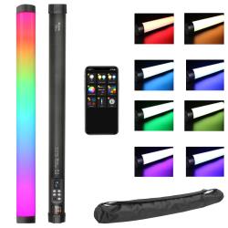 RGB 2 Tube Light LED Full Color Portable Video Light w App Control, 2800 to 8000K CTC HSI Modes, 10 Lighting and 7 Pixel Effects, CRI 96, TLCI 99, Li-Ion Battery, Passive Cooling, 368 Lux by Genaray