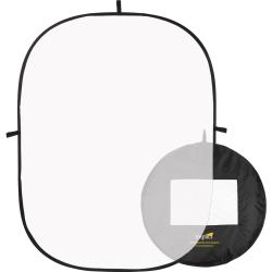 Impact Collapsible BackgroundDiffuser 5x7 Feet – Translucent Seamless PolyCotton Fabric with Self-Supporting Metal Frame, Heavy-Duty Fastener Loops, and Carrying Case – Ideal for Professional Photography and Studio Use