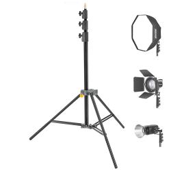 Impact Link Interlocking Air-Cushioned Light Stand (12) - Heavy Duty 4-Section Light Stand for Photography, 22 lb Capacity, 58" Baby Pin, 38"-16 Thread for Studio Lighting, LED, Ring Lights