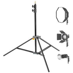 Impact Link Interlocking Air-Cushioned Light Stand (79) - Heavy Duty 3-Section Light Stand for Photography, 88 lb Capacity, 58" Baby Pin, 38"-16 Thread for Studio Lighting, LED, Ring Lights