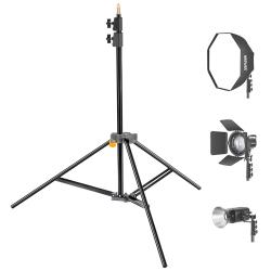 Impact Link Interlocking Air-Cushioned Light Stand (9) - Heavy Duty 3-Section Light Stand for Photography, 22 lb Capacity, 58" Baby Pin, 38"-16 Thread for Studio Lighting, LED, Ring Lights