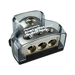 Pipeman’s-Installation-Solution-Platinum-Power-Distribution-Block---1-in--3-out,-Screw-Down-Wire-Clamps,-Sturdy-Plastic-Cover