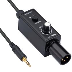 Kopul 35mm Stereo to XLR Mono Adapter - High-Quality Line-Level to XLR Mono Conversion with Volume Control and Ground-Lift Switch, Passive Design, Durable Aluminum Case, Ideal for Audio Equipment and Laptops