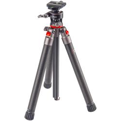 Oben Compact Carbon Fiber Tripod with 2-Way Ball Head – 13 lb Load Capacity, Adjustable Height (5 to 511"), 145" Folded Length, 5-Section Twist Lock Legs – Lightweight Travel Tripod for Photography