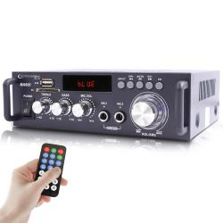 2-Channel-600-Watt-Bluetooth-Home-Stereo-Amplifier,-ACDC-Power,-Tuner-with-USB-and-SD-Inputs,-2-Mic-Inputs,-FM-Radio,-Wireless-Remote,-Bass-and-Treble-Controls-by-Technical-Pro