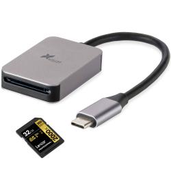 Xcellon USB-C SD Card Reader – UHS-II Compatible, 79" Integrated USB-C Cable, High-Speed Data Transfer for SDSDHCSDXC Cards, Plug-and-Play, Compact with Aluminum Heat Dissipation – Ideal for Photographers and Videographers